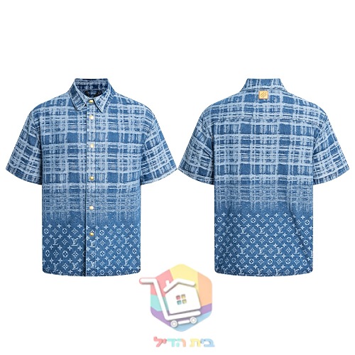 חולצת ג'ינס Louis Vuitton עם מונוגרם 14
