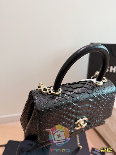 תיק Chanel Coco Handle בהדפס נחש 8