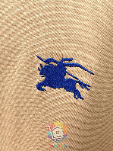 חולצת טי Burberry עם לוגו כחול בשני גוונים 11
