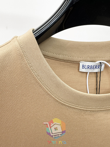 חולצת טי Burberry עם לוגו כחול בשני גוונים 12
