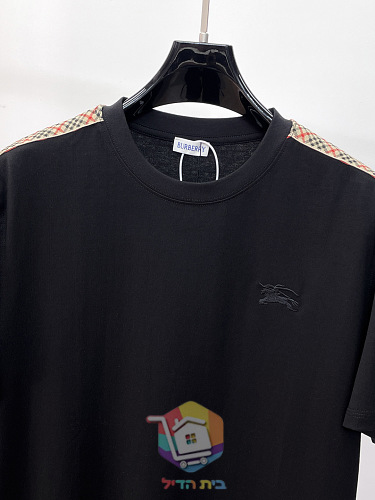 חולצת טי Burberry עם פס משבצות בשלושה גוונים 6