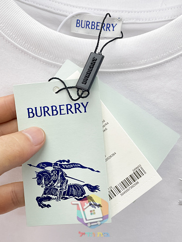 חולצת טי Burberry עם פס משבצות בשלושה גוונים 19