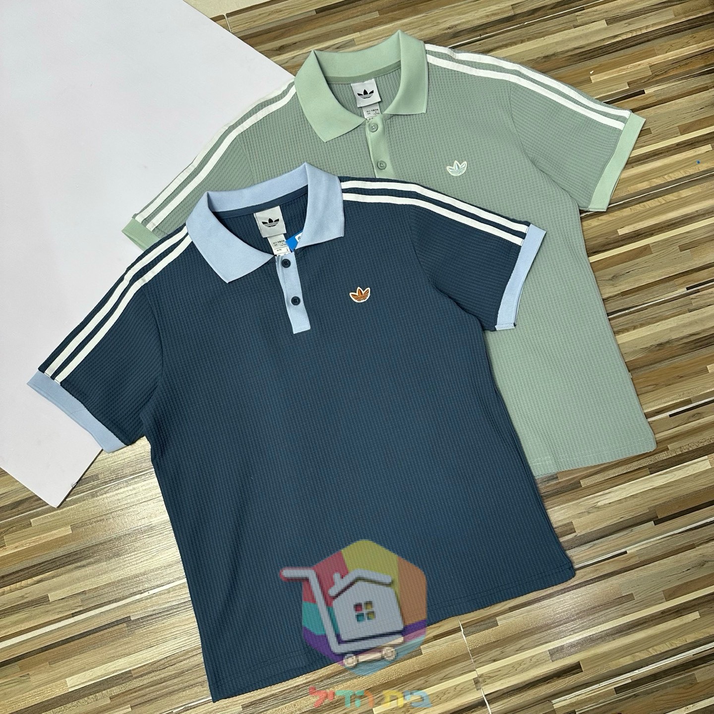 חולצת פולו adidas בסריגת ואפל