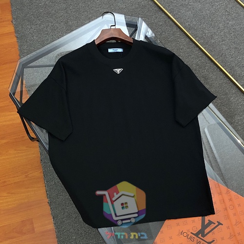 חולצת טי PRADA עם לוגו משולש 10