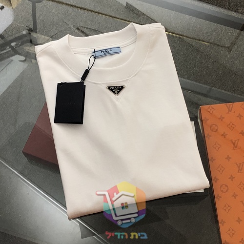 חולצת טי PRADA עם לוגו משולש 18
