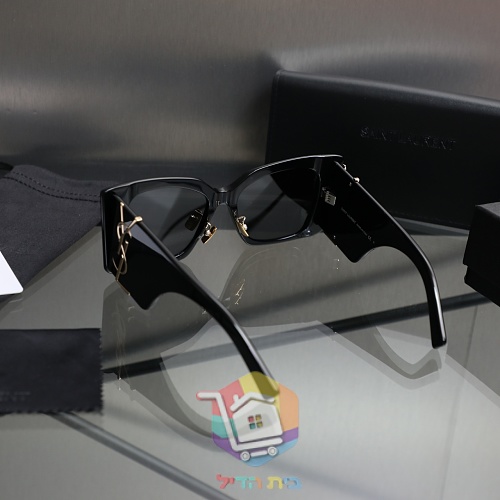 משקפי שמש Saint Laurent עם לוגו YSL על הזרוע 2