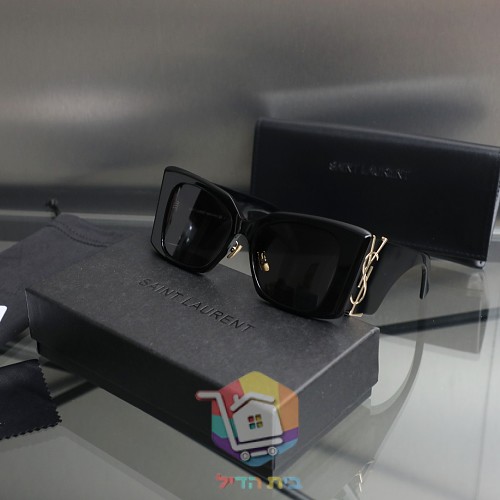 משקפי שמש Saint Laurent עם לוגו YSL על הזרוע 9
