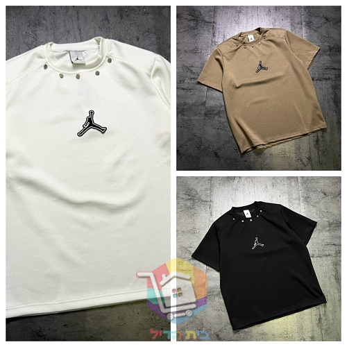 חולצת טי Jordan עם לוגו Jumpman וניטים בצווארון 9