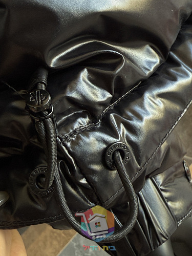 מעיל פוך Moncler שחור מבריק 1