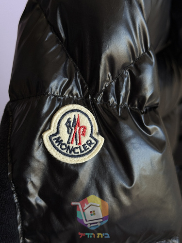מעיל פוך Moncler שחור מבריק 3