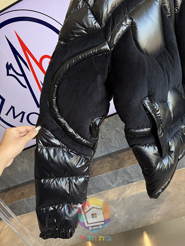 מעיל פוך Moncler שחור מבריק 5