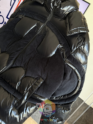 מעיל פוך Moncler שחור מבריק 7