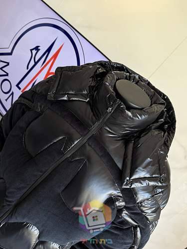 מעיל פוך Moncler שחור מבריק 9