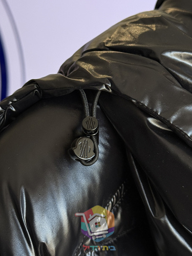 מעיל פוך Moncler שחור מבריק 13
