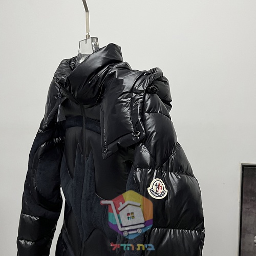 מעיל פוך Moncler שחור מבריק 17