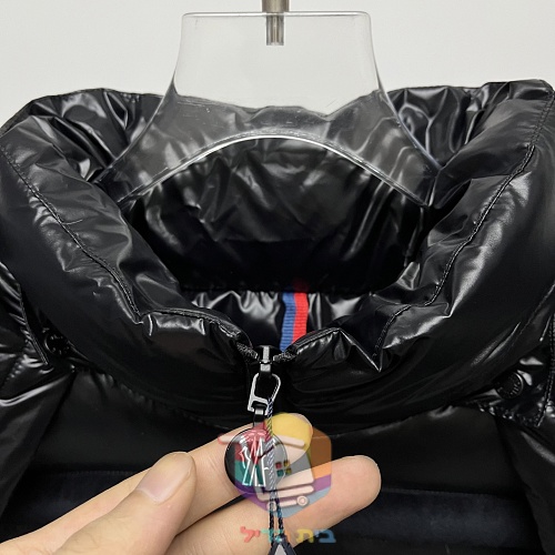 מעיל פוך Moncler שחור מבריק 18