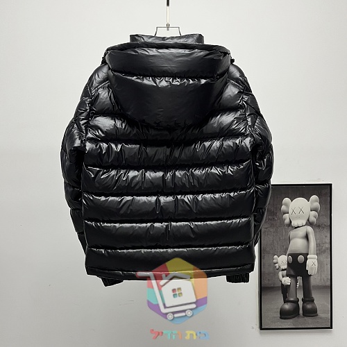 מעיל פוך Moncler שחור מבריק 21