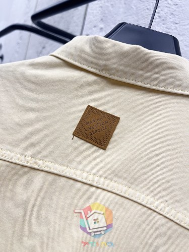 סט דנים Louis Vuitton צהוב חיוור, ז'קט, מכנסי דגמ"ח 5