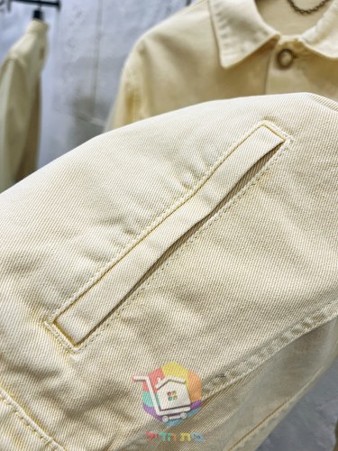 סט דנים Louis Vuitton צהוב חיוור, ז'קט, מכנסי דגמ"ח 6