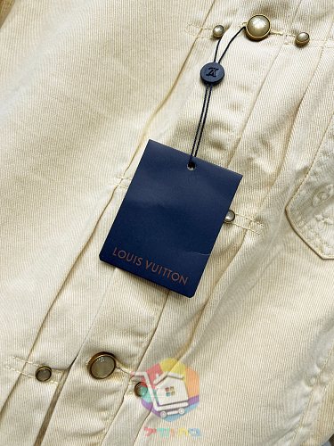 סט דנים Louis Vuitton צהוב חיוור, ז'קט, מכנסי דגמ"ח 7