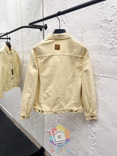 סט דנים Louis Vuitton צהוב חיוור, ז'קט, מכנסי דגמ"ח 9