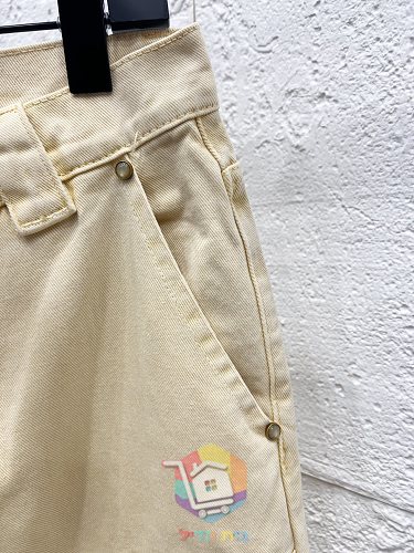 סט דנים Louis Vuitton צהוב חיוור, ז'קט, מכנסי דגמ"ח 14