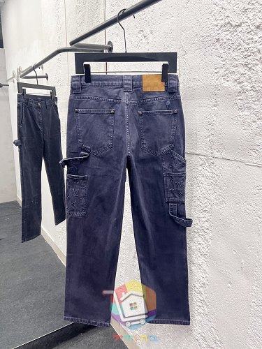 סט דנים Louis Vuitton אינדיגו, ז'קט, מכנסיים 9