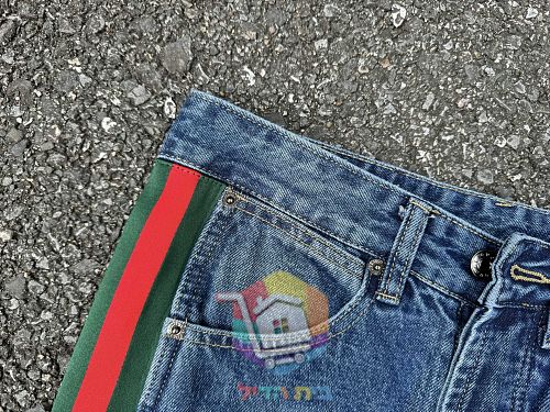 ג'ינס Gucci עם פס בצדדים בשני גוונים 7
