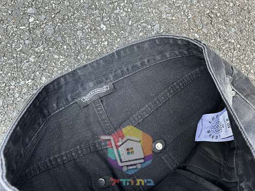 ג'ינס Chrome Hearts רחב עם קרעים בשני גוונים 5