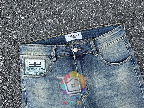 ג'ינס Balenciaga בגזרה ישרה שטופה 6