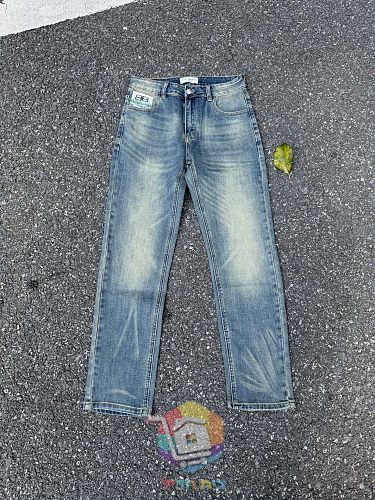 ג'ינס Balenciaga בגזרה ישרה שטופה 10