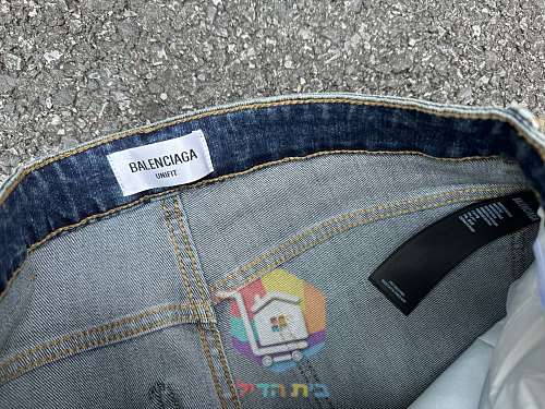 ג'ינס Balenciaga בגזרה ישרה שטופה 15