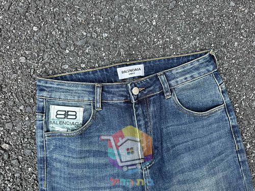 ג'ינס Balenciaga בגזרה ישרה שטופה 18