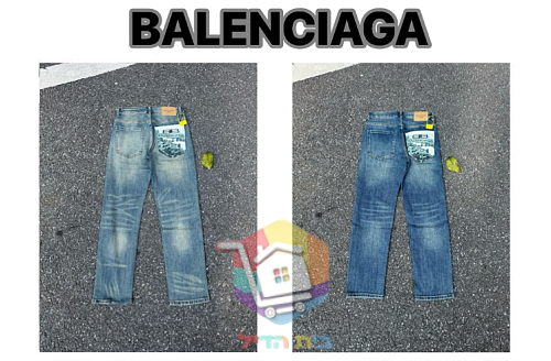 ג'ינס Balenciaga בגזרה ישרה שטופה 24