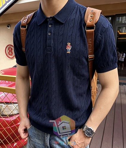 חולצת פולו סרוגה Polo Ralph Lauren בדוגמת צמות 1