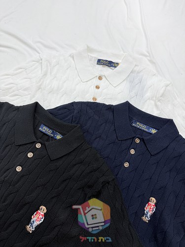 חולצת פולו סרוגה Polo Ralph Lauren בדוגמת צמות 5