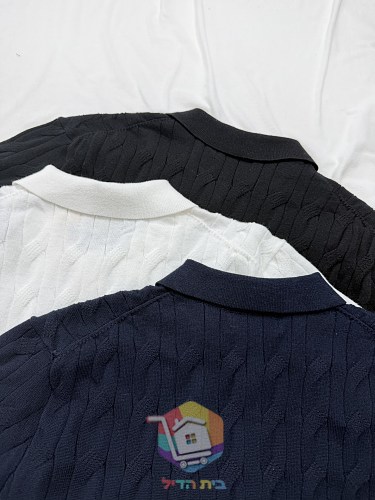 חולצת פולו סרוגה Polo Ralph Lauren בדוגמת צמות 13