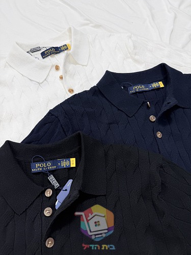 חולצת פולו סרוגה Polo Ralph Lauren בדוגמת צמות 16