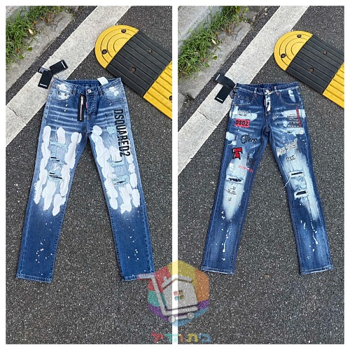 ג'ינס DSQUARED2 בשני דגמים, קרוע עם הדפסים 36