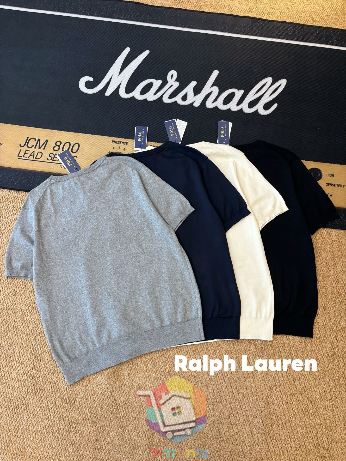 חולצה סרוגה Polo Ralph Lauren בצווארון עגול
