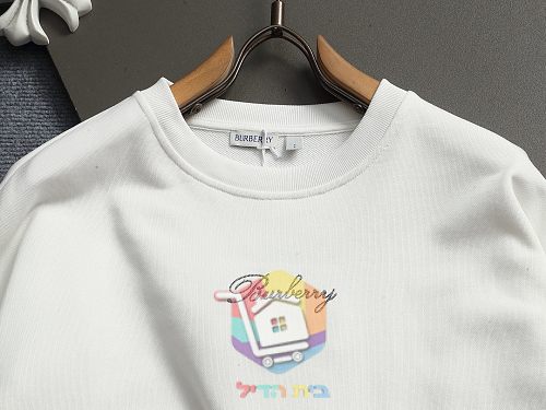 סווטשירט Burberry עם רקמת לוגו על החזה 22