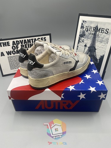 Baskets Autry Super Vintage mesh et cuir 6