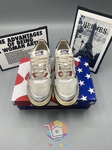 Baskets Autry Super Vintage mesh et cuir 9