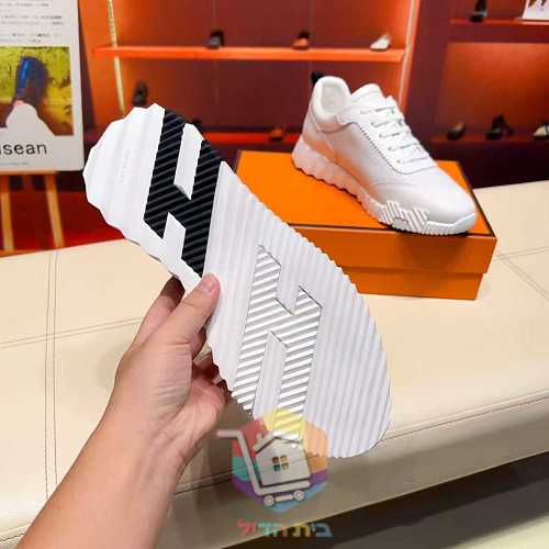 נעלי Hermes Bouncing מעור מחורר בשני גוונים 2
