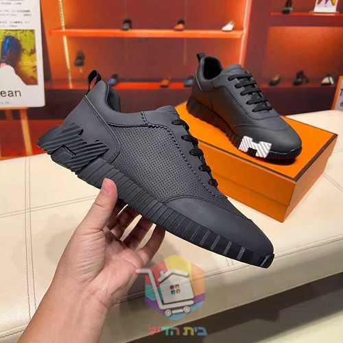נעלי Hermes Bouncing מעור מחורר בשני גוונים 14