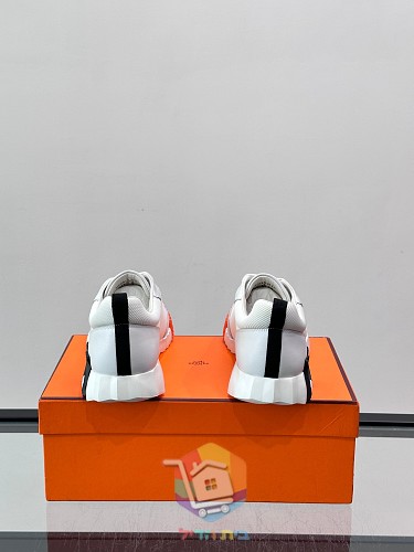 נעלי Hermes Bouncing לבן, שחור 2