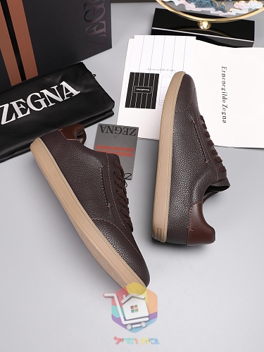 נעלי סניקרס Zegna מעור מגורען בארבעה גוונים 4
