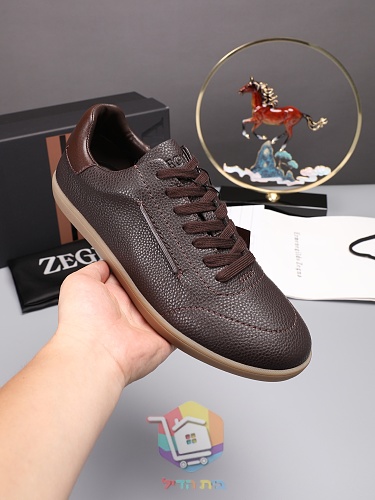 נעלי סניקרס Zegna מעור מגורען בארבעה גוונים 5