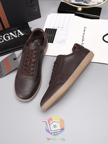 נעלי סניקרס Zegna מעור מגורען בארבעה גוונים 6