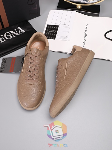 נעלי סניקרס Zegna מעור מגורען בארבעה גוונים 12